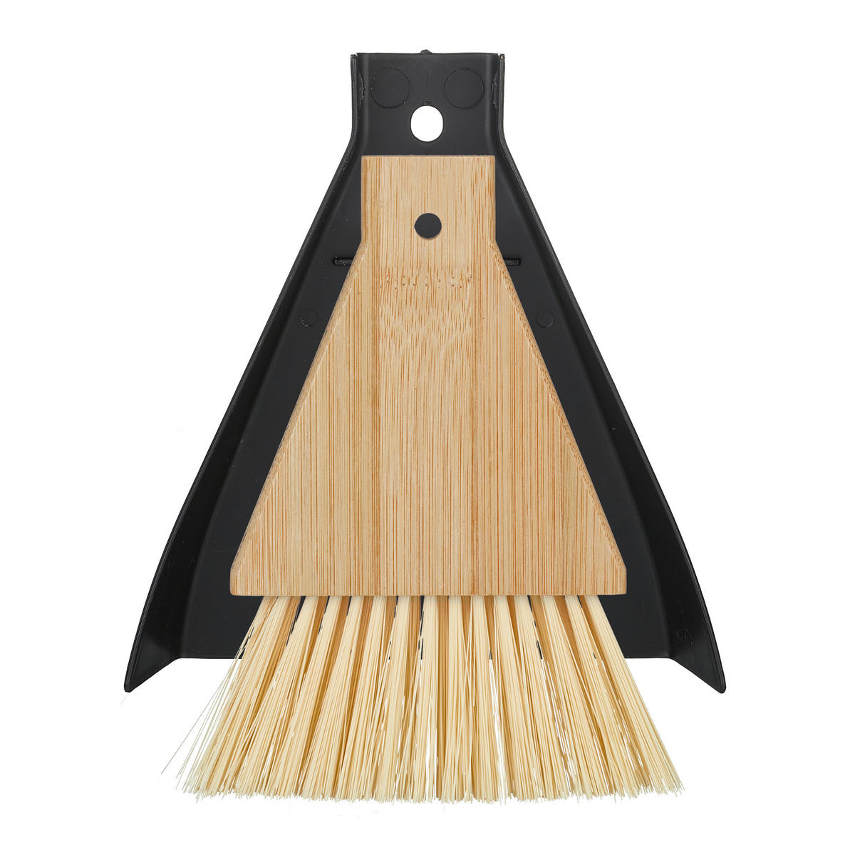 2XTISCHKEHRSET - Beige/Schwarz, Holz/Kunststoff (15/16.5/4cm) - Relaxdays