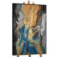 GEMÄLDE Abstrakte Symphonie Schattenfugenrahmen Schwarz 180x120 cm - Schwarz, Holz (180/120cm) - YS-art gallery