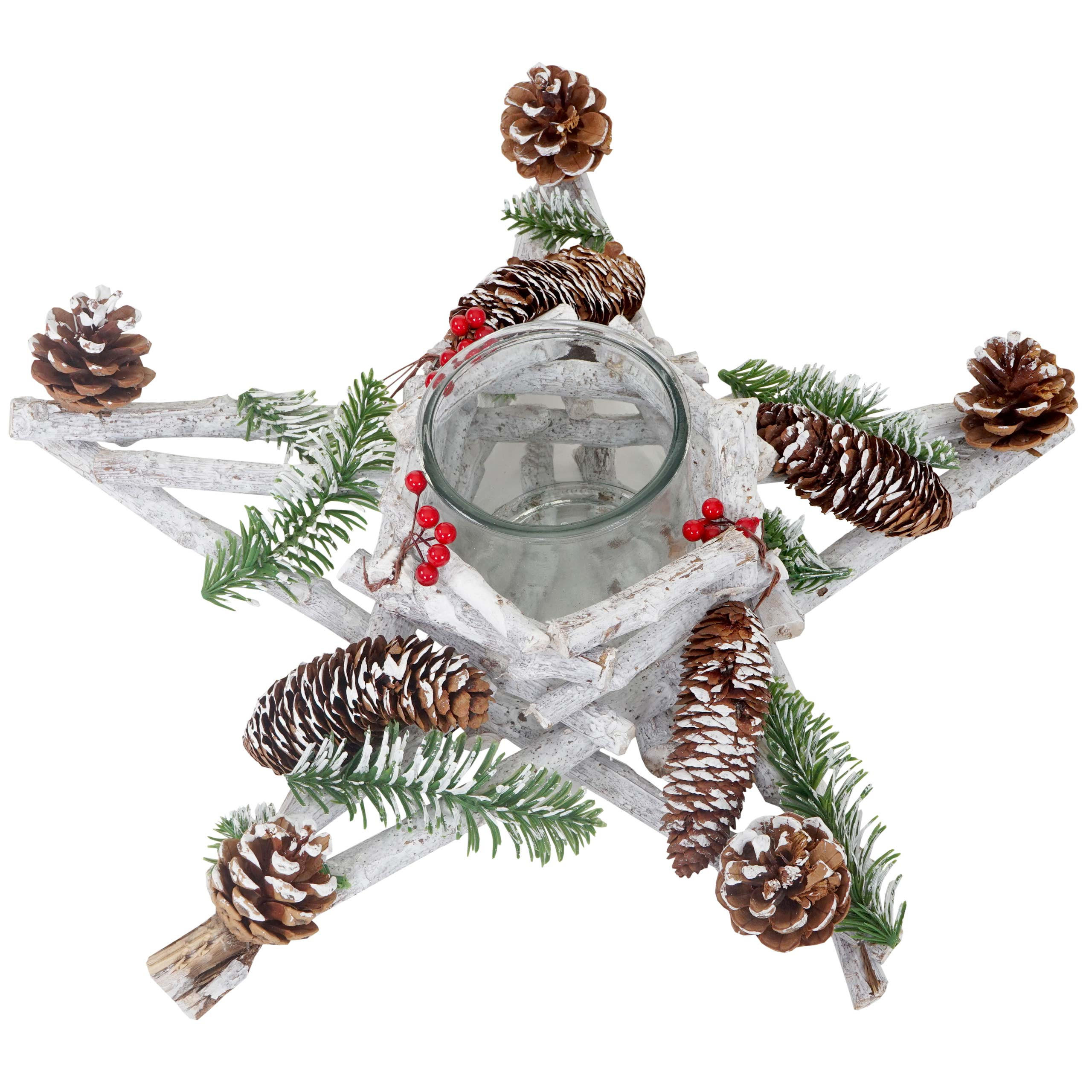 ADVENTSKRANZ STERN Weiß - Weiß, Holz (12cm) - MCW
