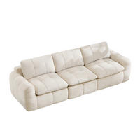 3-SITZER-SOFA DE-34464 Karostepp-Design und 32D-Schaum Beige - Beige, Textil (97/68/264cm) - ComfortXL