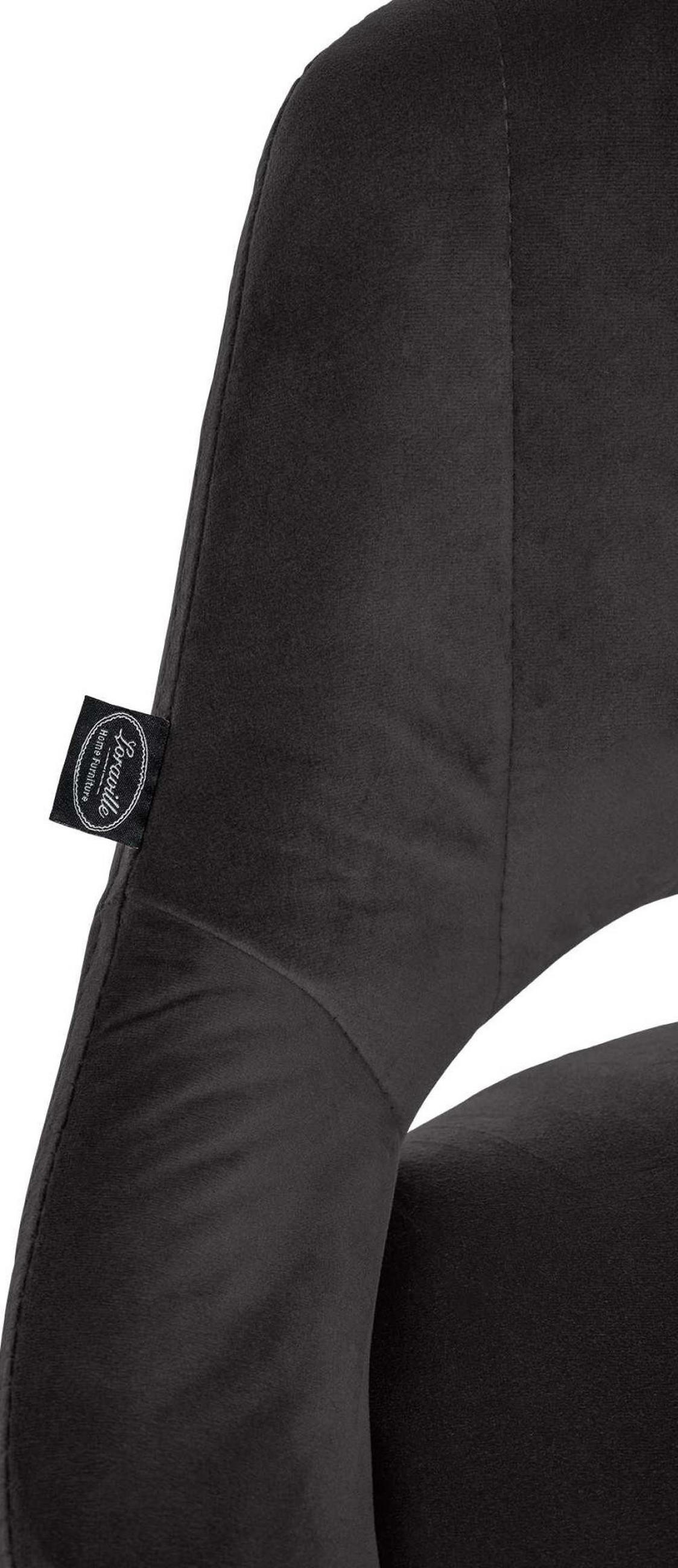BARHOCKER 2er Set Samt schwarz - Schwarz, Textil (47/85/48cm) - CLP