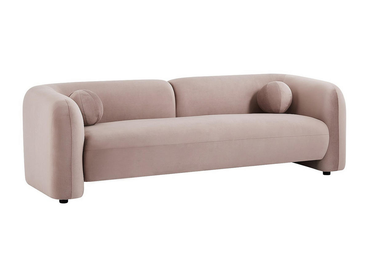 SOFA - 3 Personen - stoff - rosa Ovotas - Pink, Textil (226/68/86cm) - Vente-Unique