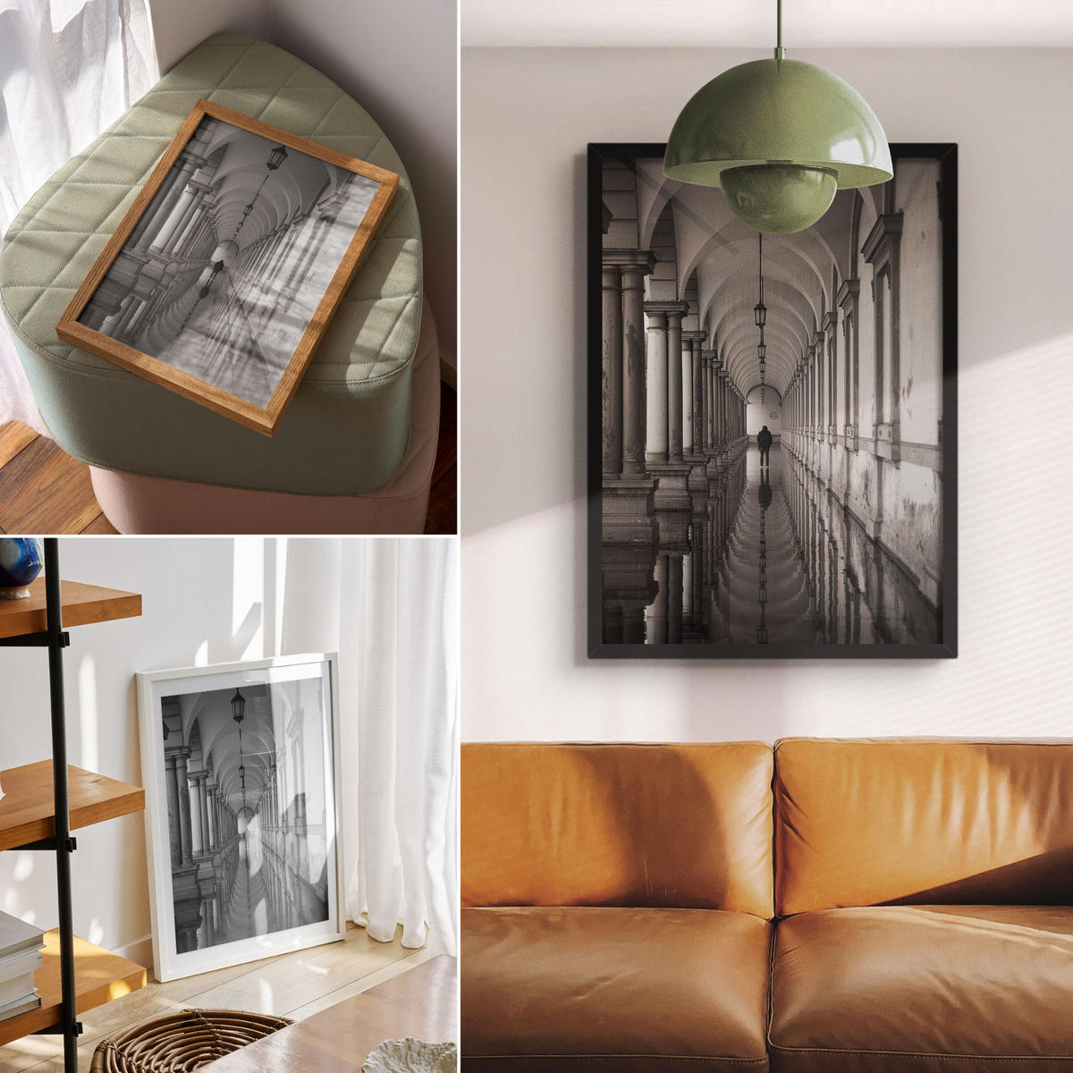 POSTER - 21x29 cm - Visual Echo - Architektonische Symmetrie - Schwarz, Textil (21/29.7/0.1cm) - TULUP