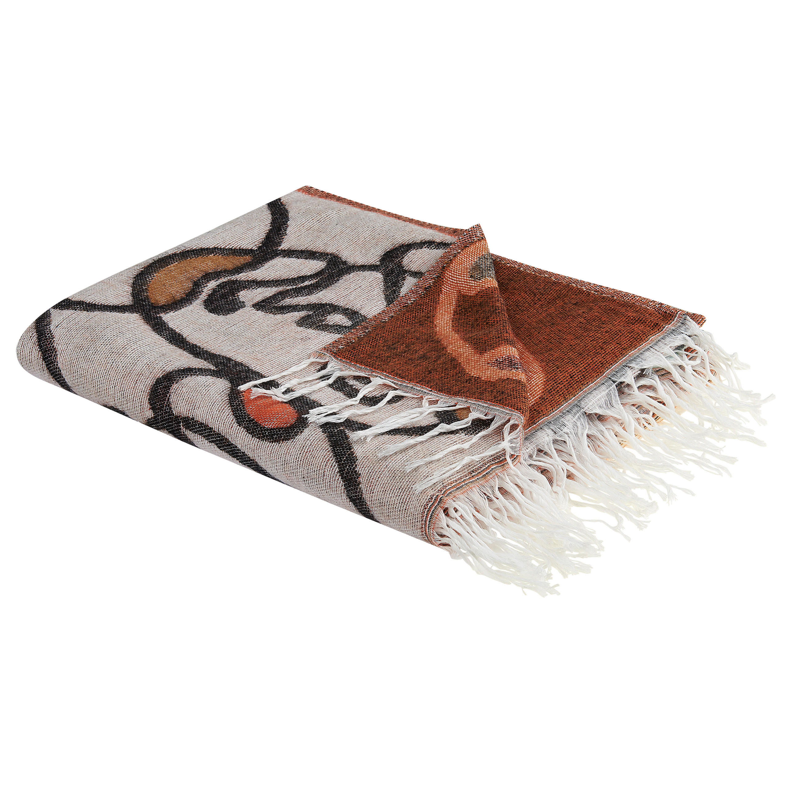 DECKE Bunt Jamune 170/170 cm - Multicolor, Textil (130/170cm) - Beliani