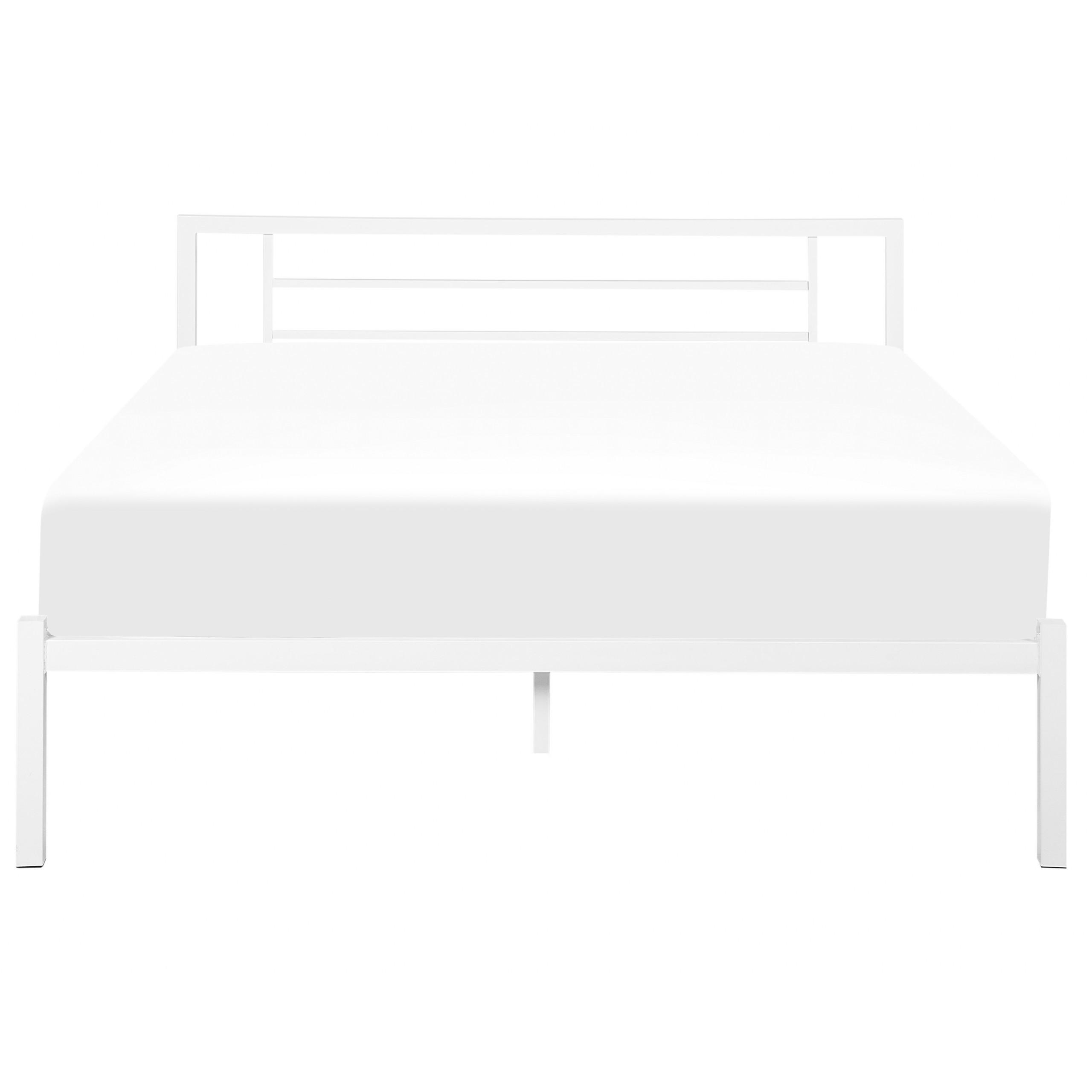 METALLBETT 140/200cm Weiß Cusset - Weiß, Metall (140/200cm) - Beliani