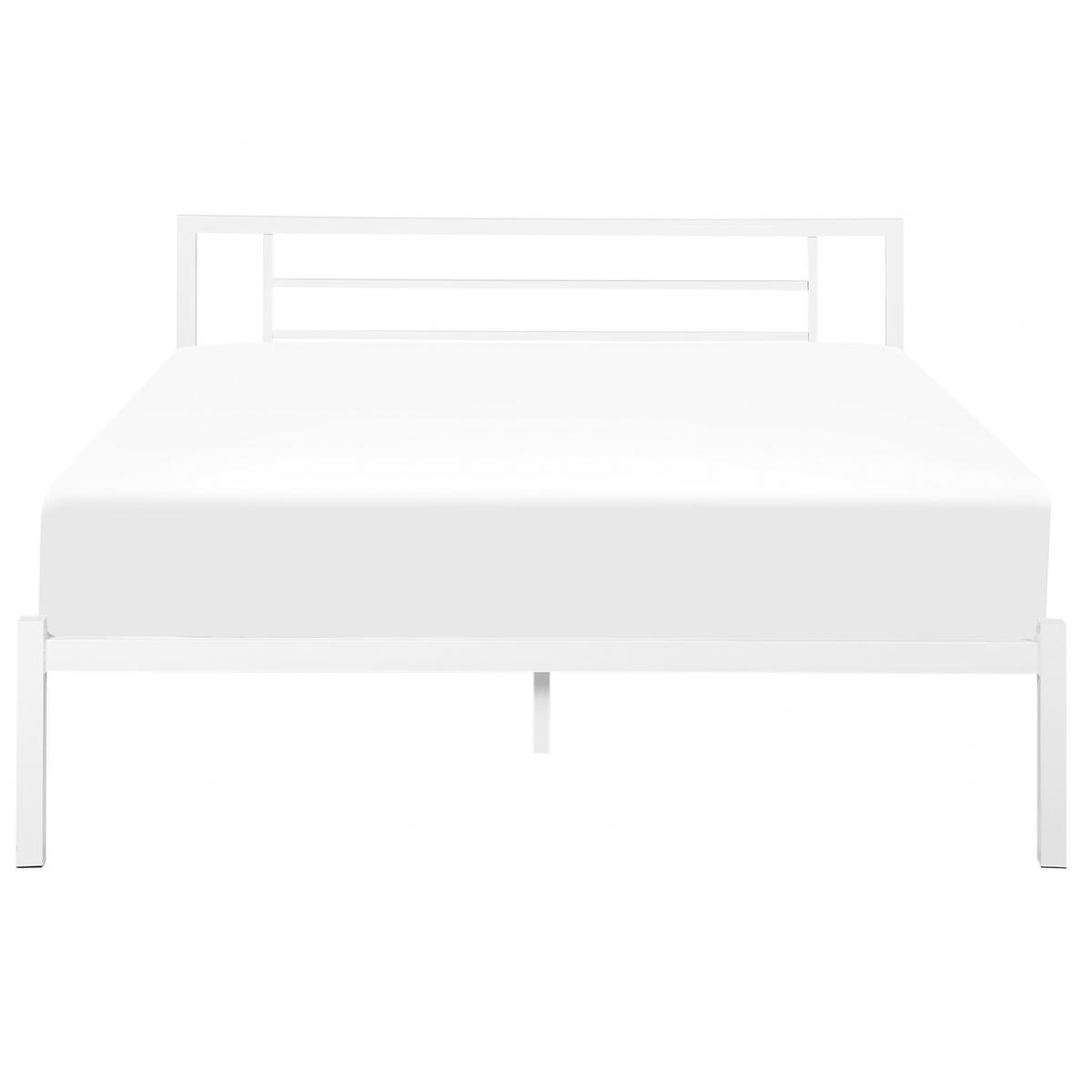 METALLBETT 140/200cm Weiß Cusset - Weiß, Metall (140/200cm) - Beliani