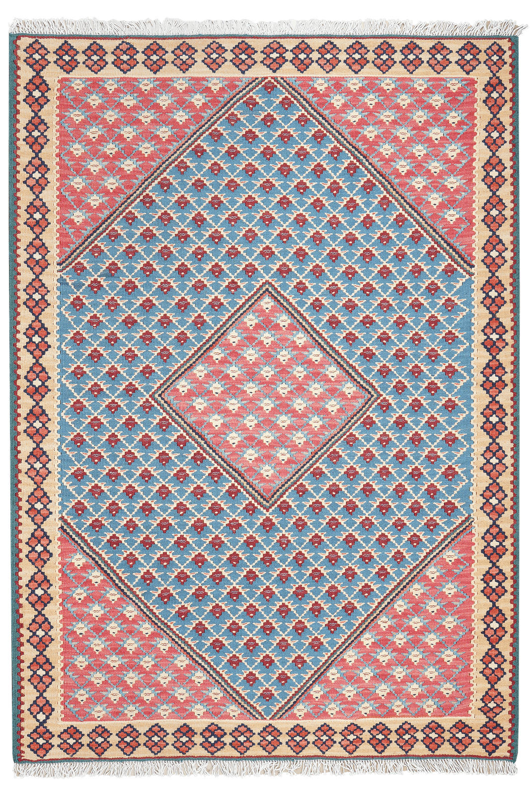 Looma Kelim-Teppich Blau 107x151 cm