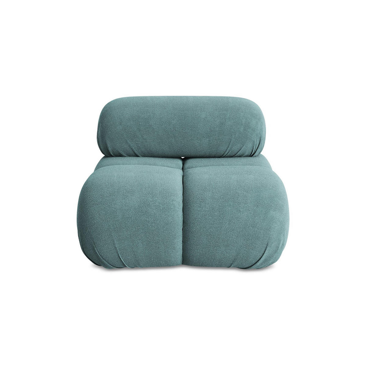 SESSEL Chenille Stoff Blau - Blau/Beige, Kunststoff/Textil (96/70/95cm) - LaMiaSofa