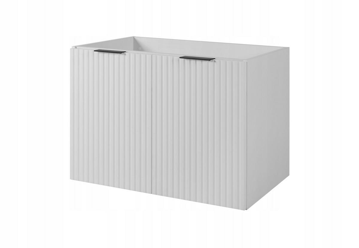 WASCHBECKUNTERSCHRANK FLOW + Platte Weiß matt 140/57/46 cm - Weiß, Holzwerkstoff (140/57/46cm) - Rodan