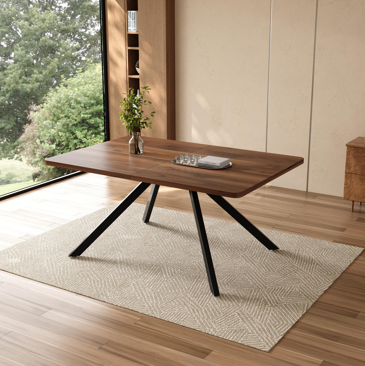 ESSTISCH 160/200/240/90 cm in Walnussfarben aus MDF ausziehbar - Walnussfarben, Holzwerkstoff (240/90/74.5cm) - Flora Grace