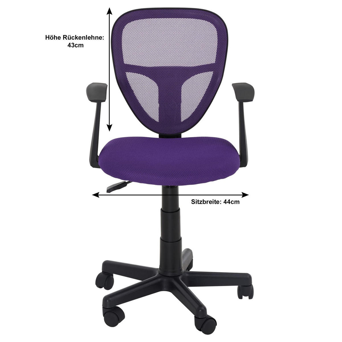 KINDERDREHSTUHL STUDIO - Lila, Textil (53/92/52cm) - CARO-Möbel