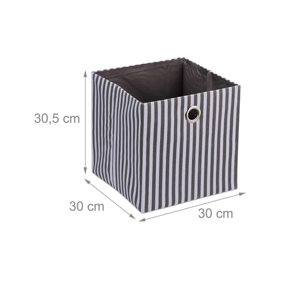 2XAUFBEWAHRUNGSBOX - Multicolor, Papier/Textil (30/30.5/30cm) - Relaxdays