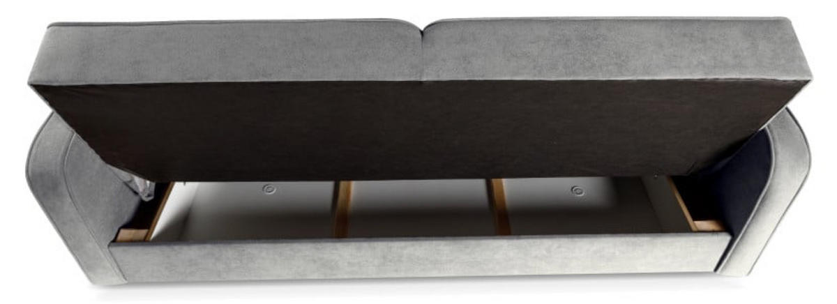 SOFA Grau ARIS Schlafsofa Ausziehbar Mit Schlaffunktion - Grau, Textil (222/90/93cm) - Sepro Meble