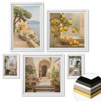 WANDBILDER 5er-Set - 50x50 cm & 20x30 cm & 40x60 cm Weißer Rahmen - Zitrusfrüchte in der Küche - Weiß, Kunststoff (40/60cm) - ArtPrintCave