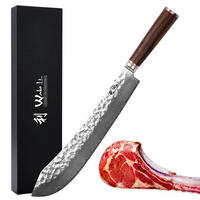 BLOCKMESSER 35 cm - Nussbaumfarben, Holz/Metall (49cm) - Wakoli