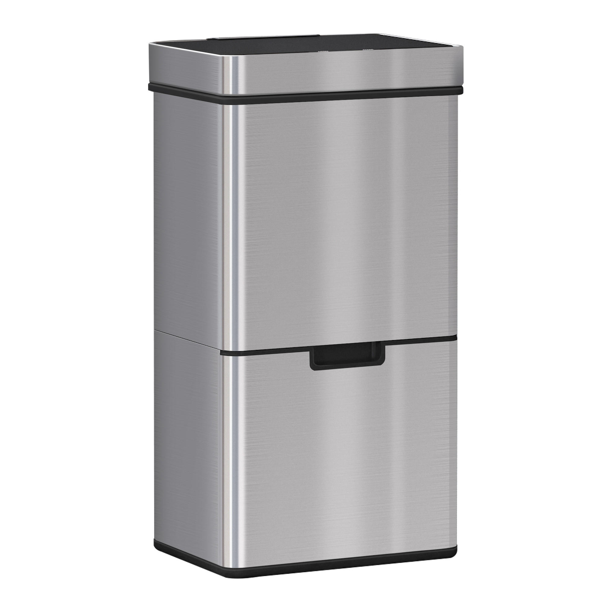 ABFALLEIMER Grau 1 Stück - Grau, Metall (30/81/42cm) - GiPP