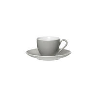 ESPRESSOTASSE MIT UNTERTASSE Doppio Grau 80 ml - Grau, Keramik (12/7/12cm) - Ritzenhoff Breker