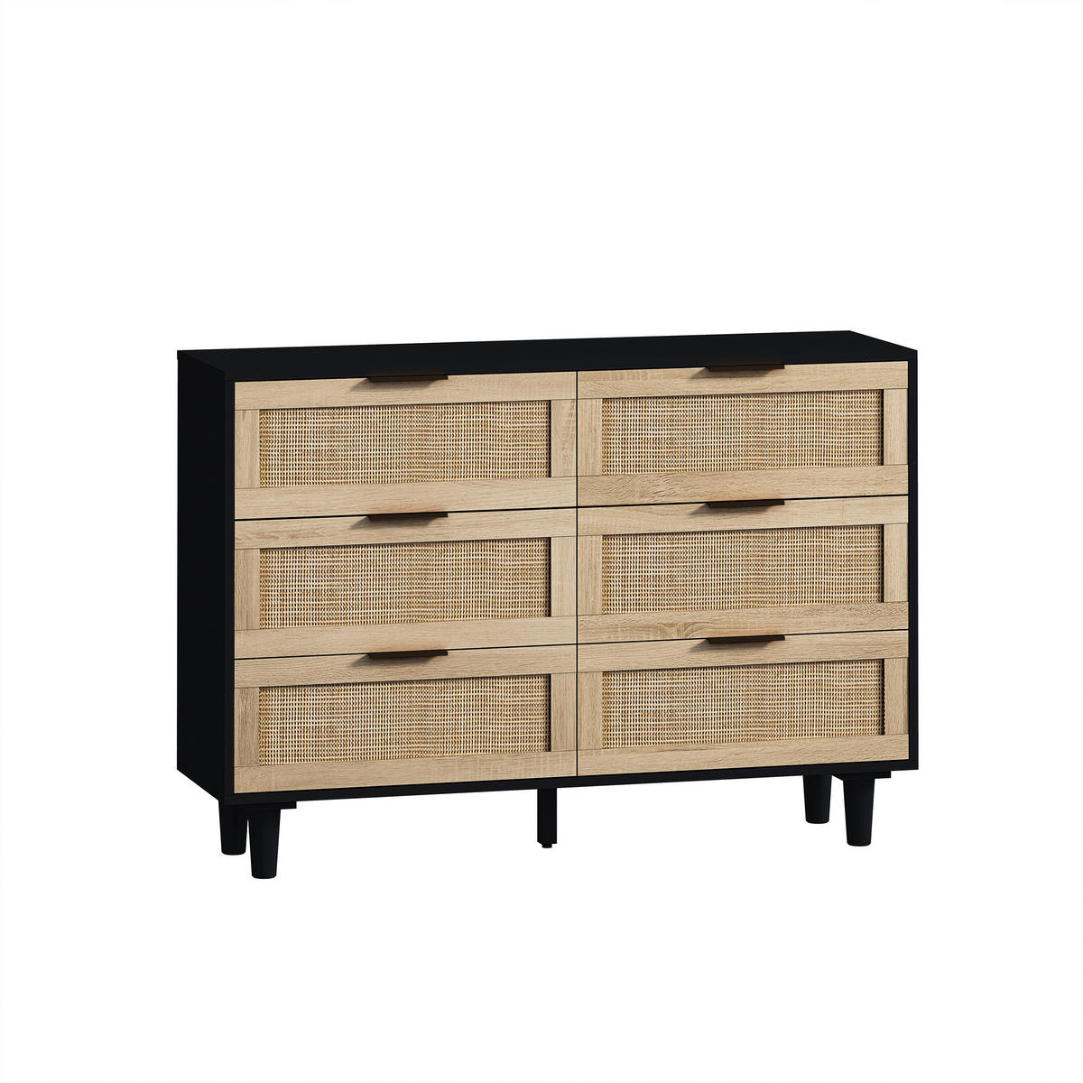 SIDEBOARD Schwarz 110/40/75 cm - Schwarz, Holzwerkstoff (40/75/110cm) - Urban Meuble