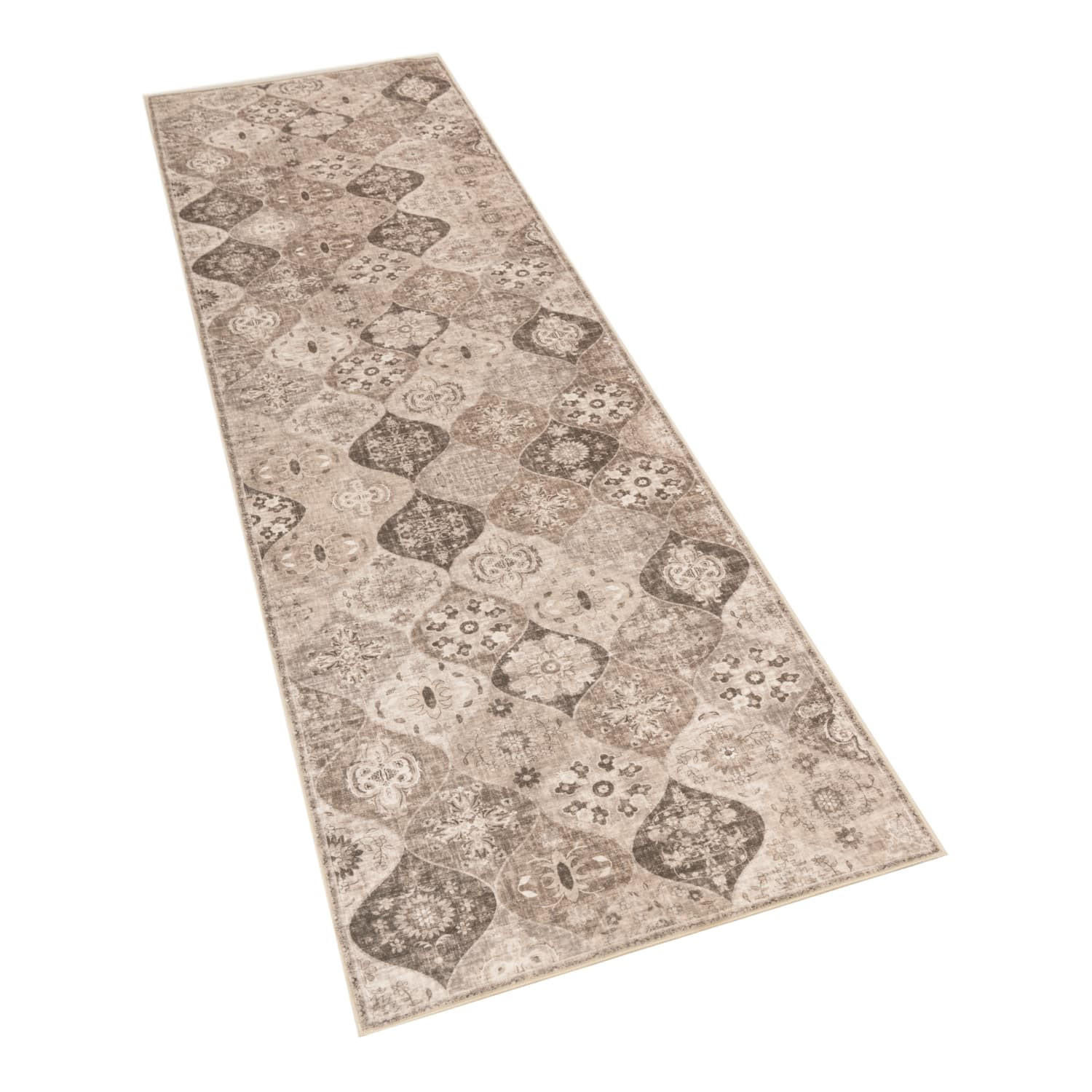 Paco Home Kurzflorteppich Taupe 80x300 cm