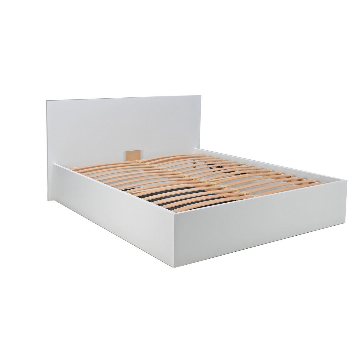 BETTKASTEN MADRID mit Lattenrost / Bett 160x200 - Weiß - Weiß, Holzwerkstoff (160/200cm) - Weber Industries