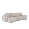 ECKSOFA Mit Schlaffunktion Und Bettkasten BEST Stoff Poso Dicker Cord Beige Links - Beige, Holz/Textil (142/244cm) - Kaiser Möbel