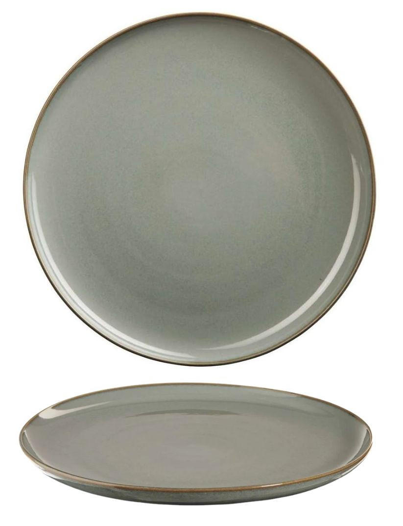 ASA Selection Frühstücksteller / Dessertteller Saisons Eucalyptus ø 21 cm - 4 Stück - Grün, Keramik (1/2/1cm)