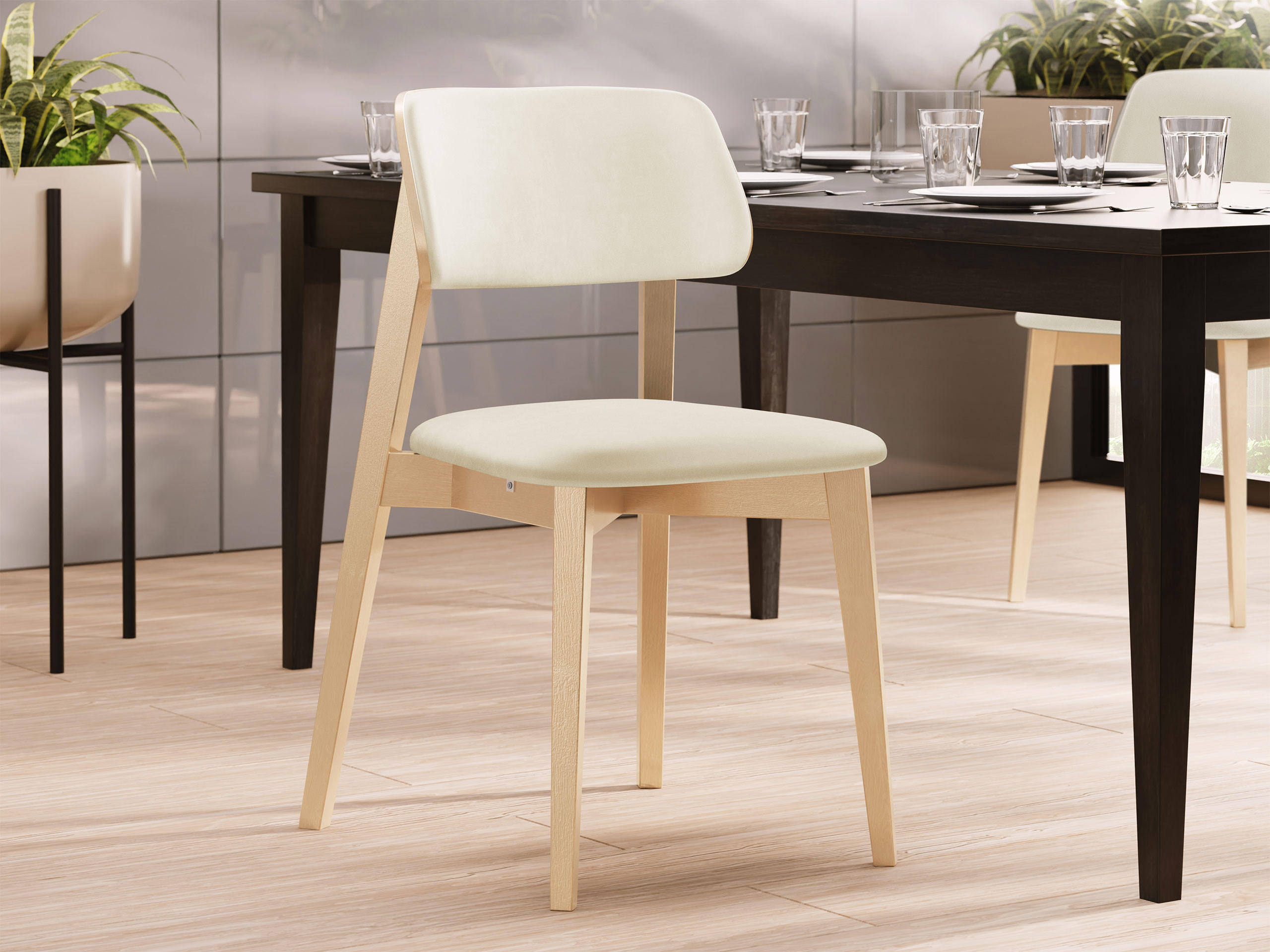 WOHNZIMMER STUHL KT63/C, Holzfarbe: Buche - Buchefarben/Naturfarben, Holz/Textil (47/80/49cm) - MIRJAN24