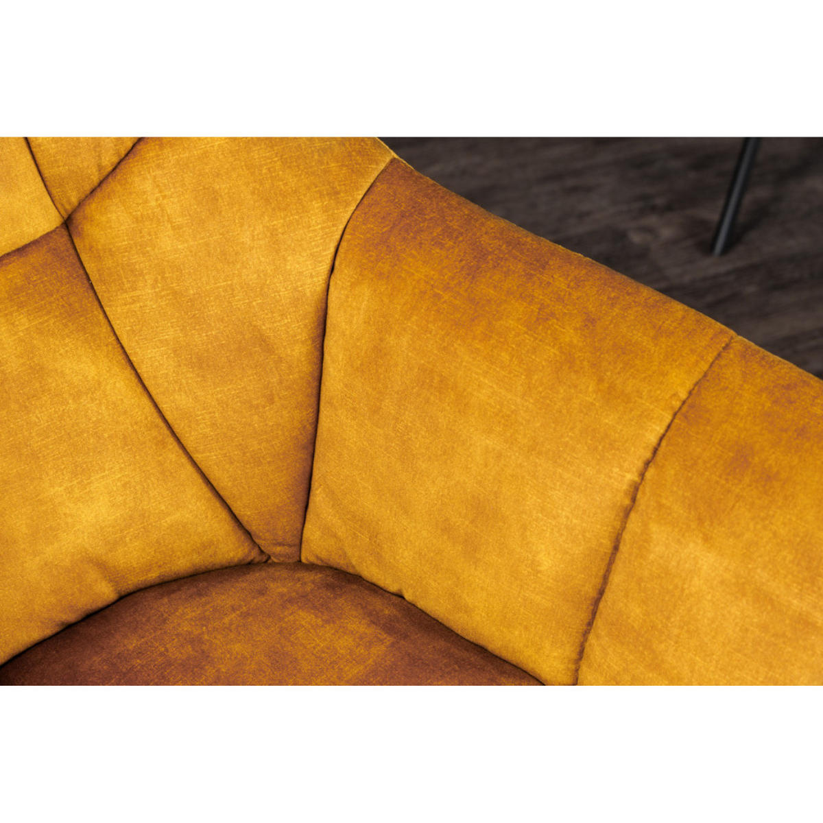 STUHL PAPILLON Samt Senfgelb, Schwarze - Gelb, Textil (65/83/66cm) - riess-ambiente