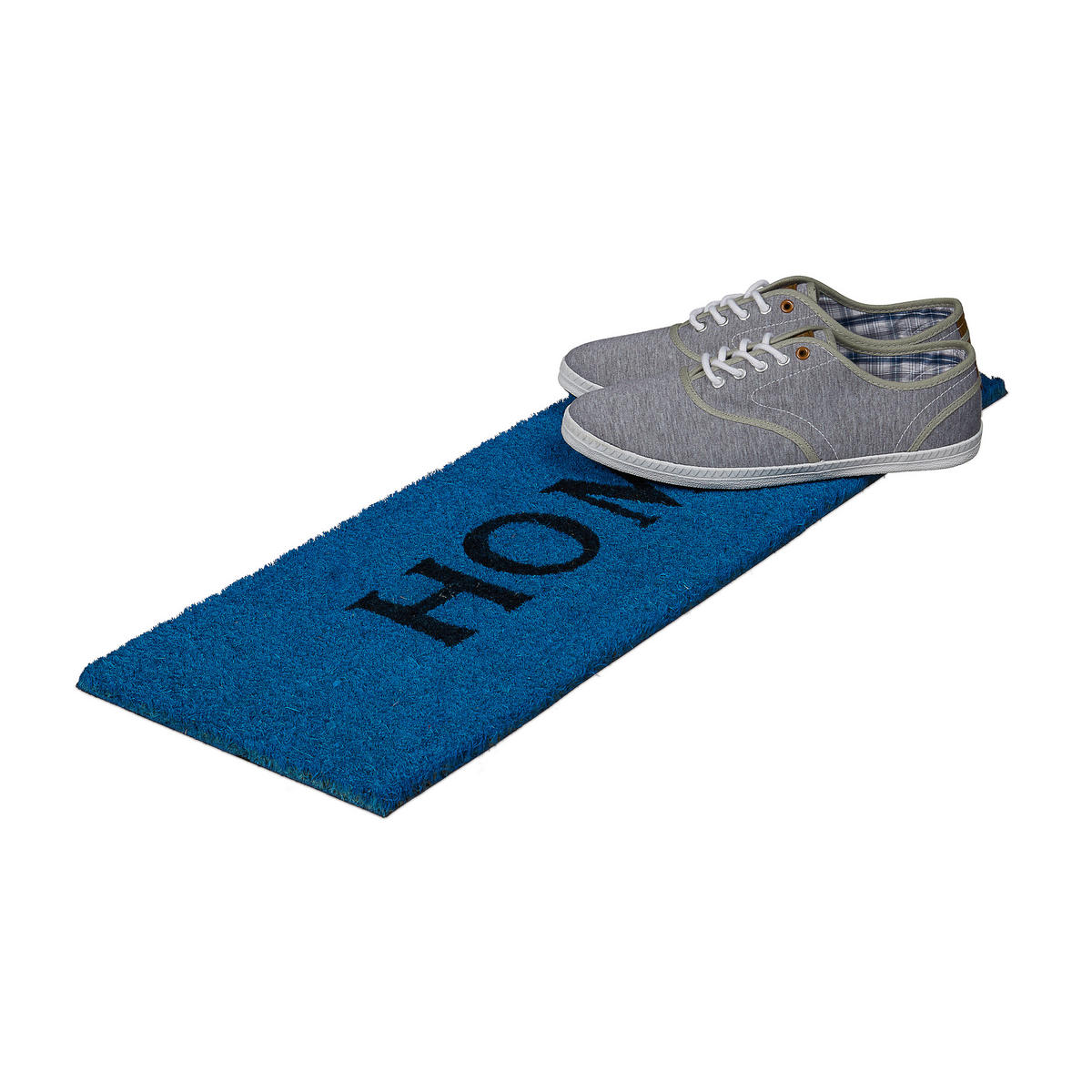 FUSSMATTE - Dunkelblau, Kunststoff/Textil (75/25cm) - Relaxdays