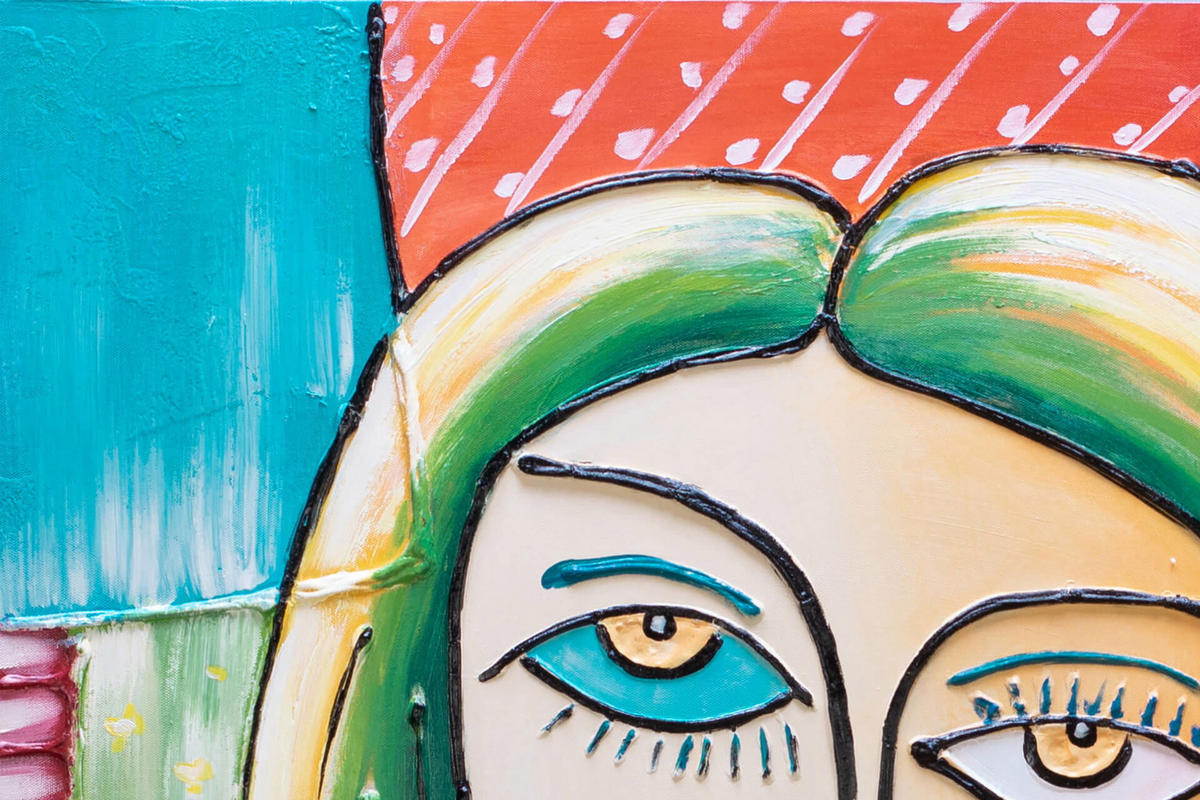 ACRYLBILD HANDGEMALT 80/80 cm - Multicolor, Holz/Textil (80/80cm) - KUNSTLOFT