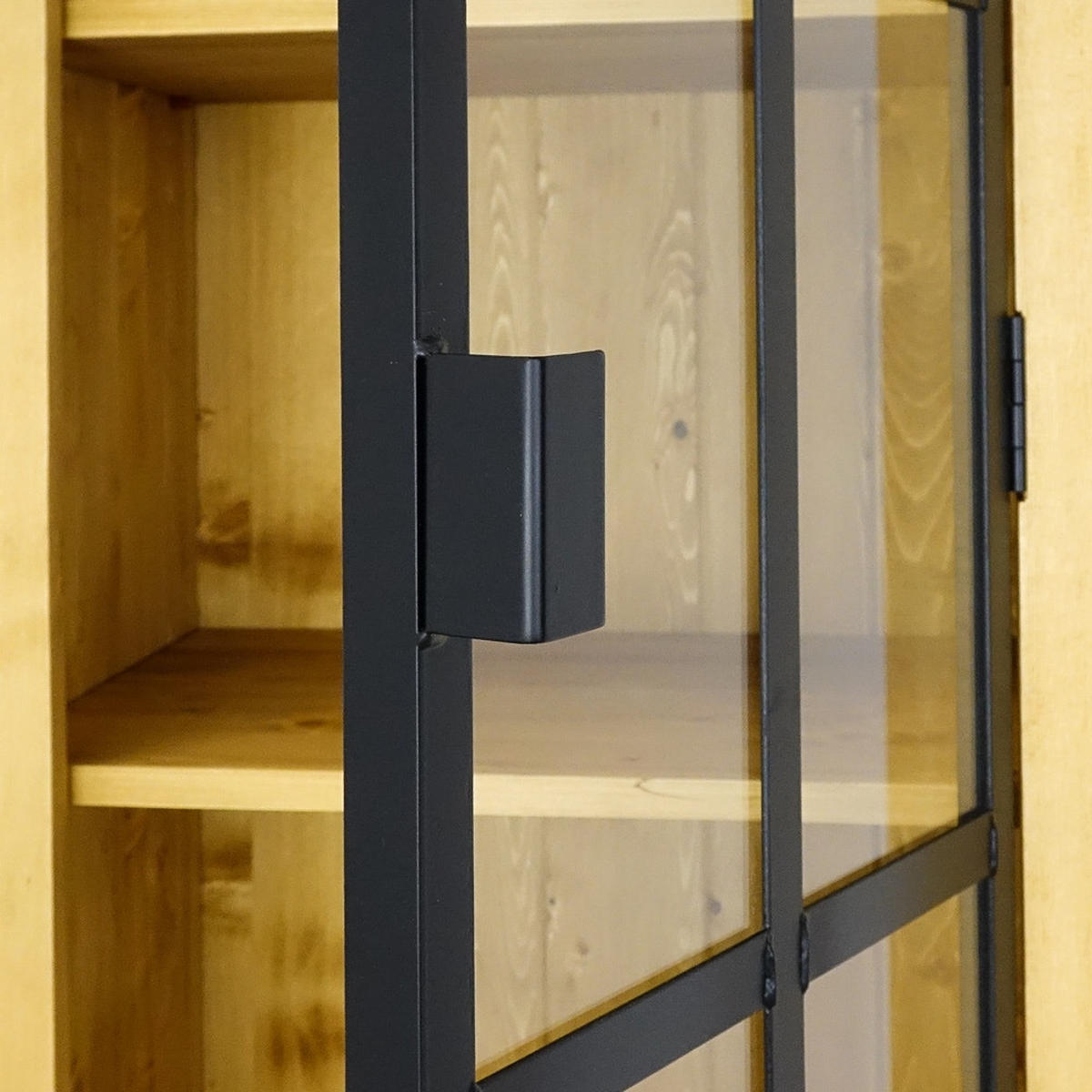 VITRINE aus Massivholz Industrial - Honig, Holz (59/203/45cm) - Seart