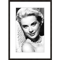 BILD mit Rahmen 51x71 cm Grace Kelly Schwarz-Weiß - Weiß, Holz (51/71cm) - artissimo