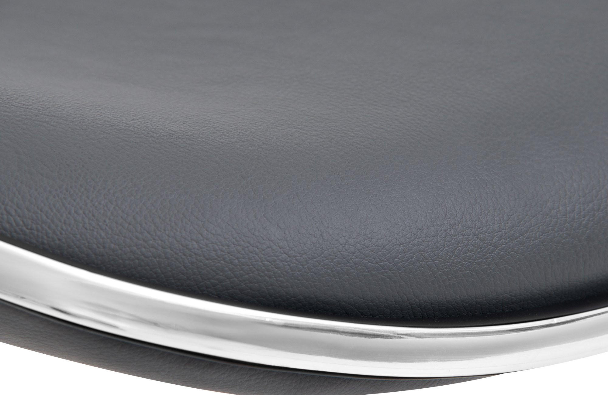 BARHOCKER Lederlook grau - Weiß/Grau, Textil/Metall (45/71/45cm) - CLP