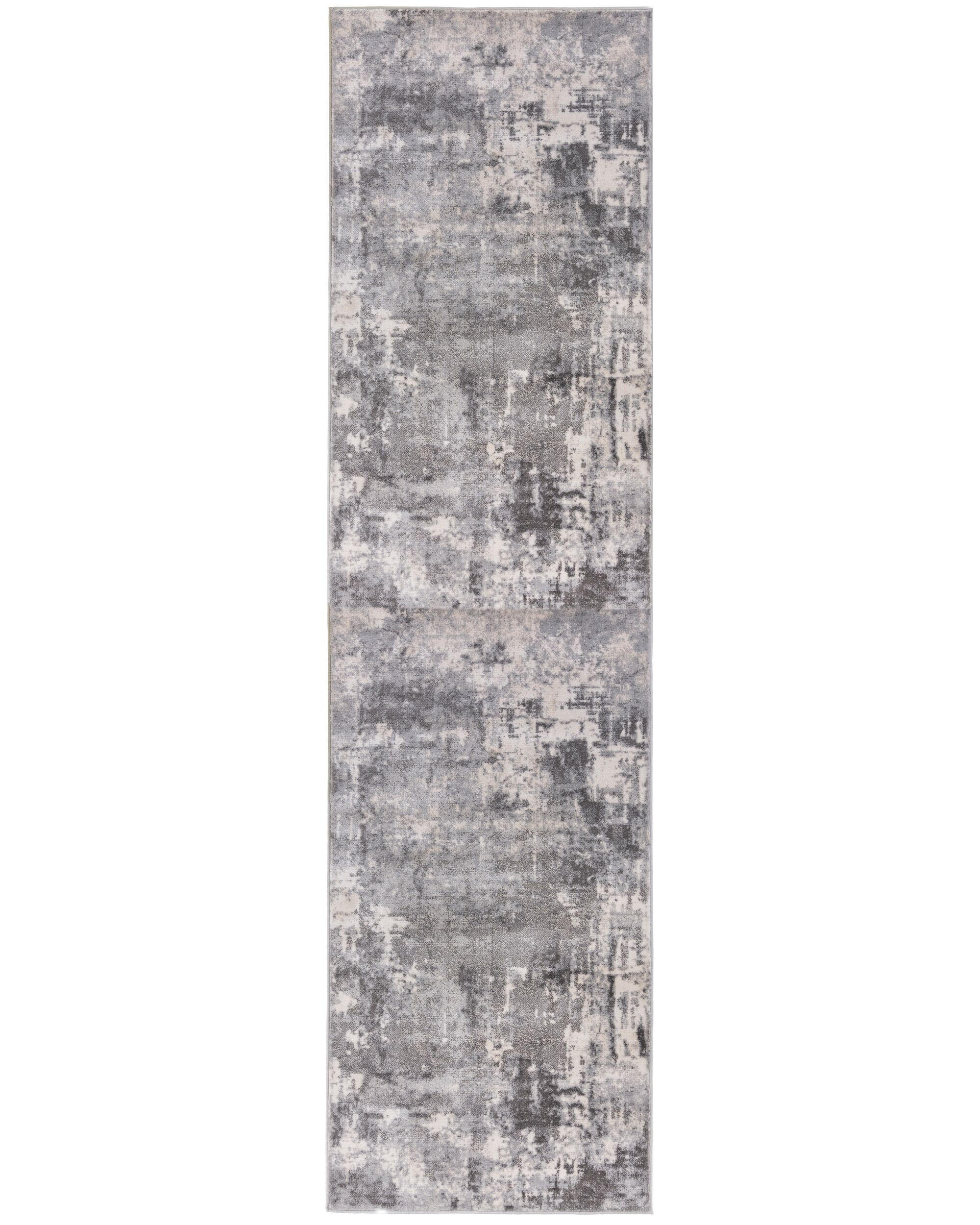 TEPPICH Kunst-Abstrakt-Muster DEE, Grau 80x300 cm - Grau, Textil (80/300cm) - KADIMA DESIGN