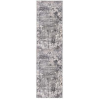 TEPPICH Kunst-Abstrakt-Muster DEE, Grau 80x300 cm - Grau, Textil (80/300cm) - KADIMA DESIGN