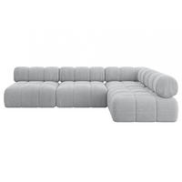 ECKSOFA modulares Sofa Samaro-L2 - 285x190x70 cm Grau Cord - Grau, Holzwerkstoff/Textil (285/190cm) - ALTDECOR