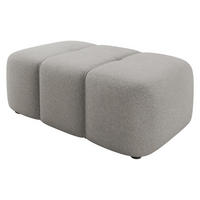 POLSTERHOCKER Furyn - Schwarz/Grau, Holzwerkstoff/Kunststoff (93/38/62cm) - MIRJAN24