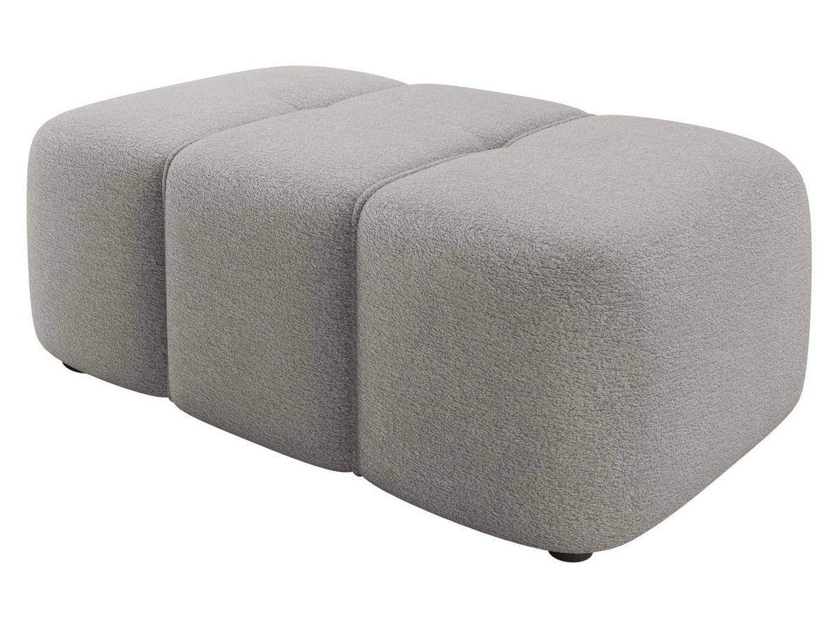 POLSTERHOCKER Furyn - Schwarz/Grau, Holzwerkstoff/Kunststoff (93/38/62cm) - MIRJAN24