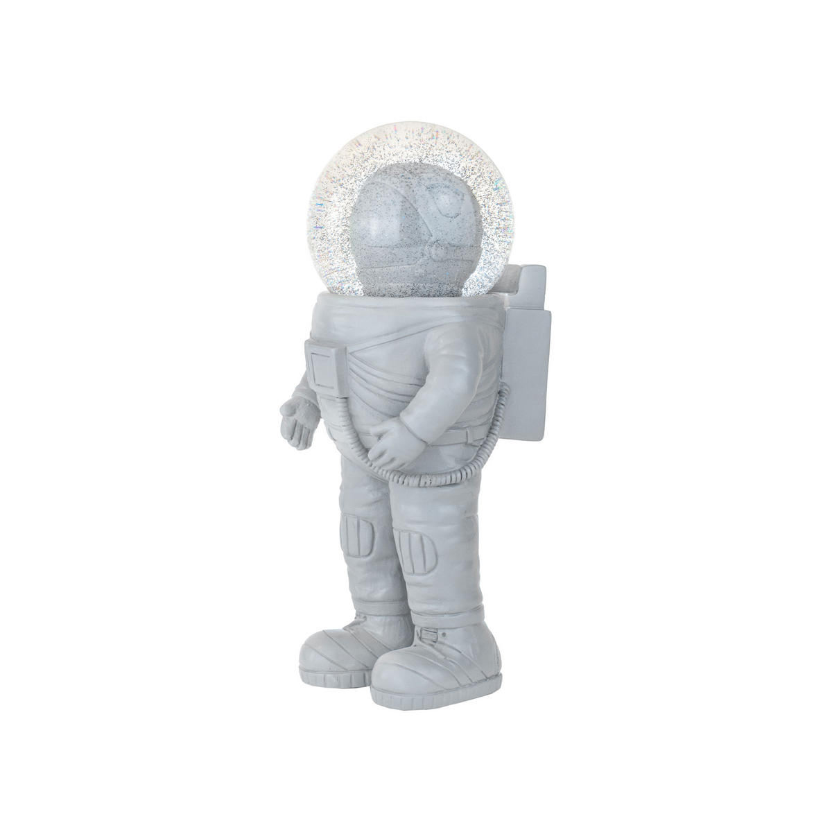 SCHNEEKUGEL Summerglobe The Astronauts Medium, Glas / Polyresin, Grau, 18 cm - Grau, Glas (8/18/9cm) - Donkey Products
