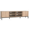 TV-SCHRANK, helles Holzeffekt - Beige, Holz (40/54/200cm) - Oviala