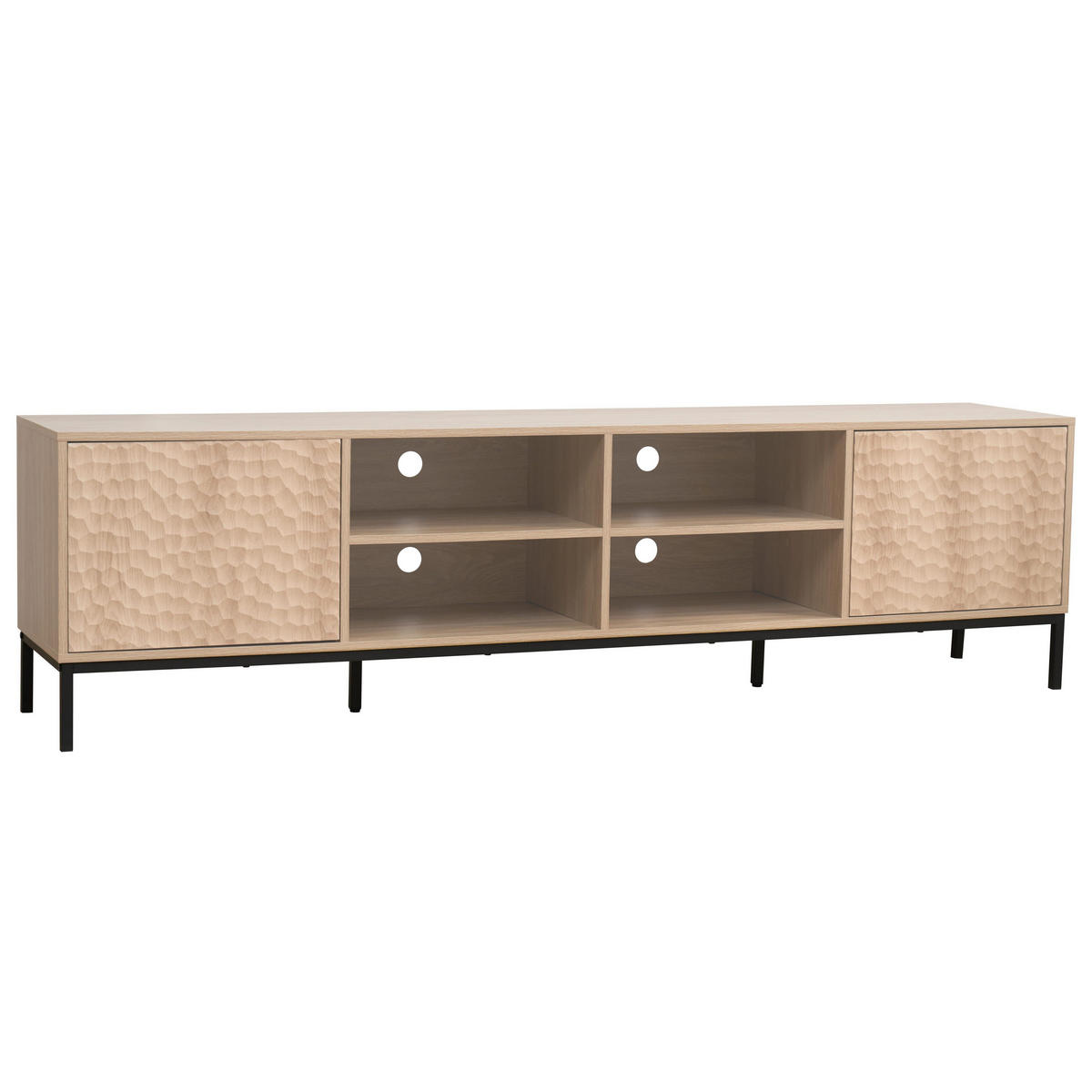 TV-SCHRANK, helles Holzeffekt - Beige, Holz (40/54/200cm) - Oviala