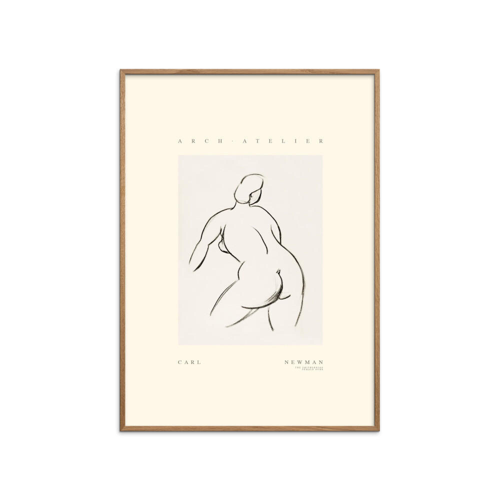POSTER mit Rahmen Arch Atelier - Carl Newman 02 - Eichefarben/Naturfarben, Holz/Papier (50/70cm) - Poster&Frame