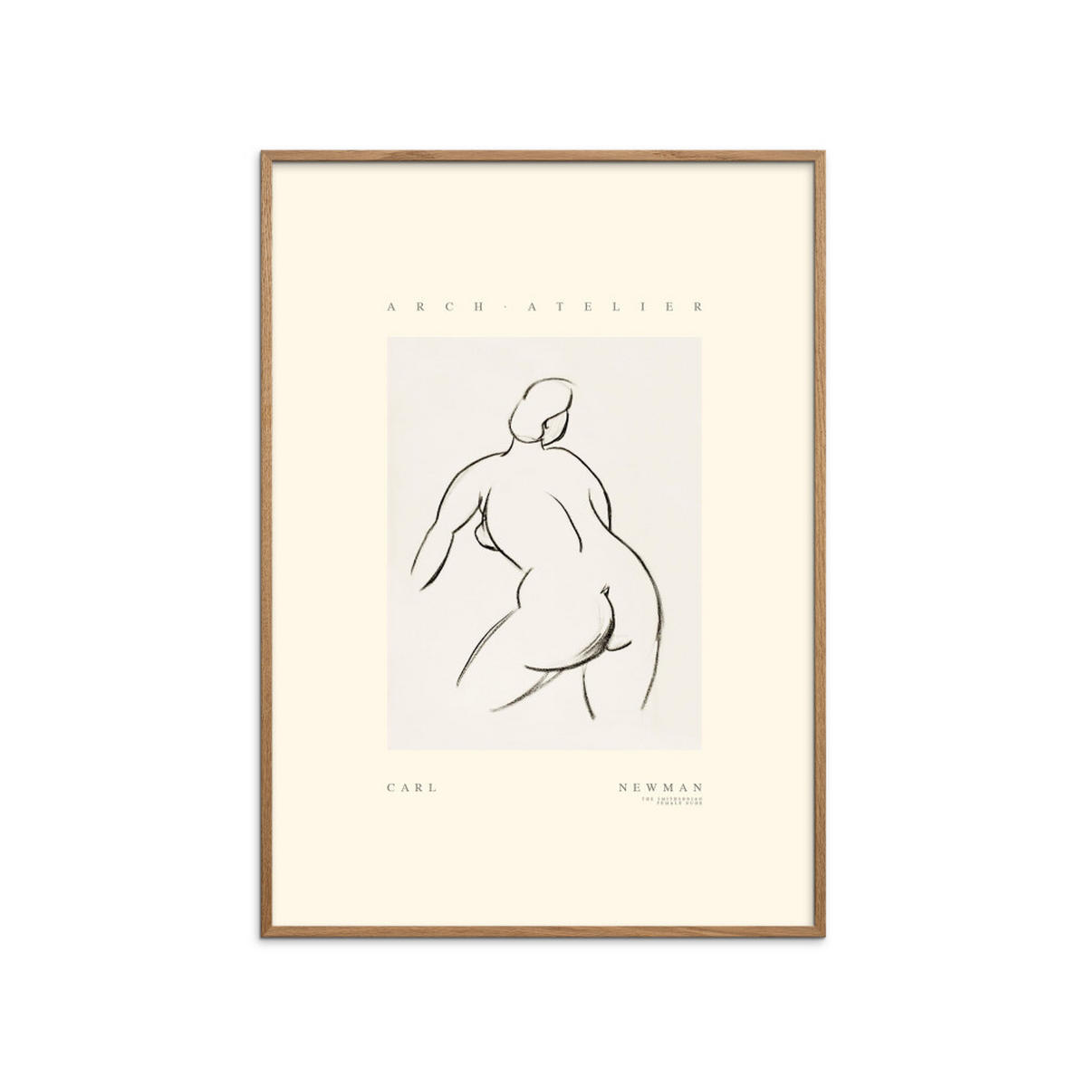 POSTER mit Rahmen Arch Atelier - Carl Newman 02 - Eichefarben/Naturfarben, Holz/Papier (50/70cm) - Poster&Frame