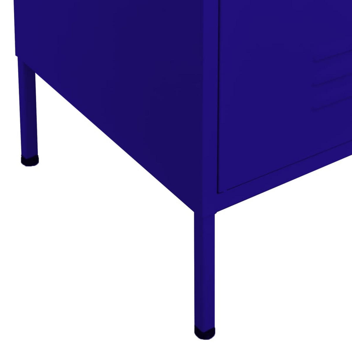 SIDEBOARD mit 2 Türen und verstellbaren Einlegeböden, 80/35/101,5 cm, aus Stahl, in Marineblau - Blau, Metall (80/101.5/35cm) - vidaXL