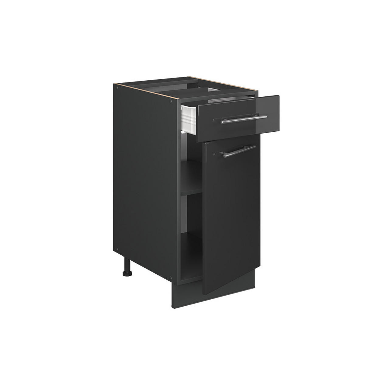 SPODNÍ SKŘÍŇKA KUCHYŇSKÉ LINKY Fame-Line Antracitový vysoký lesk - antracitová/vysoce lesklá černá, kompozitní dřevo (40/82/51.6cm) - Vicco