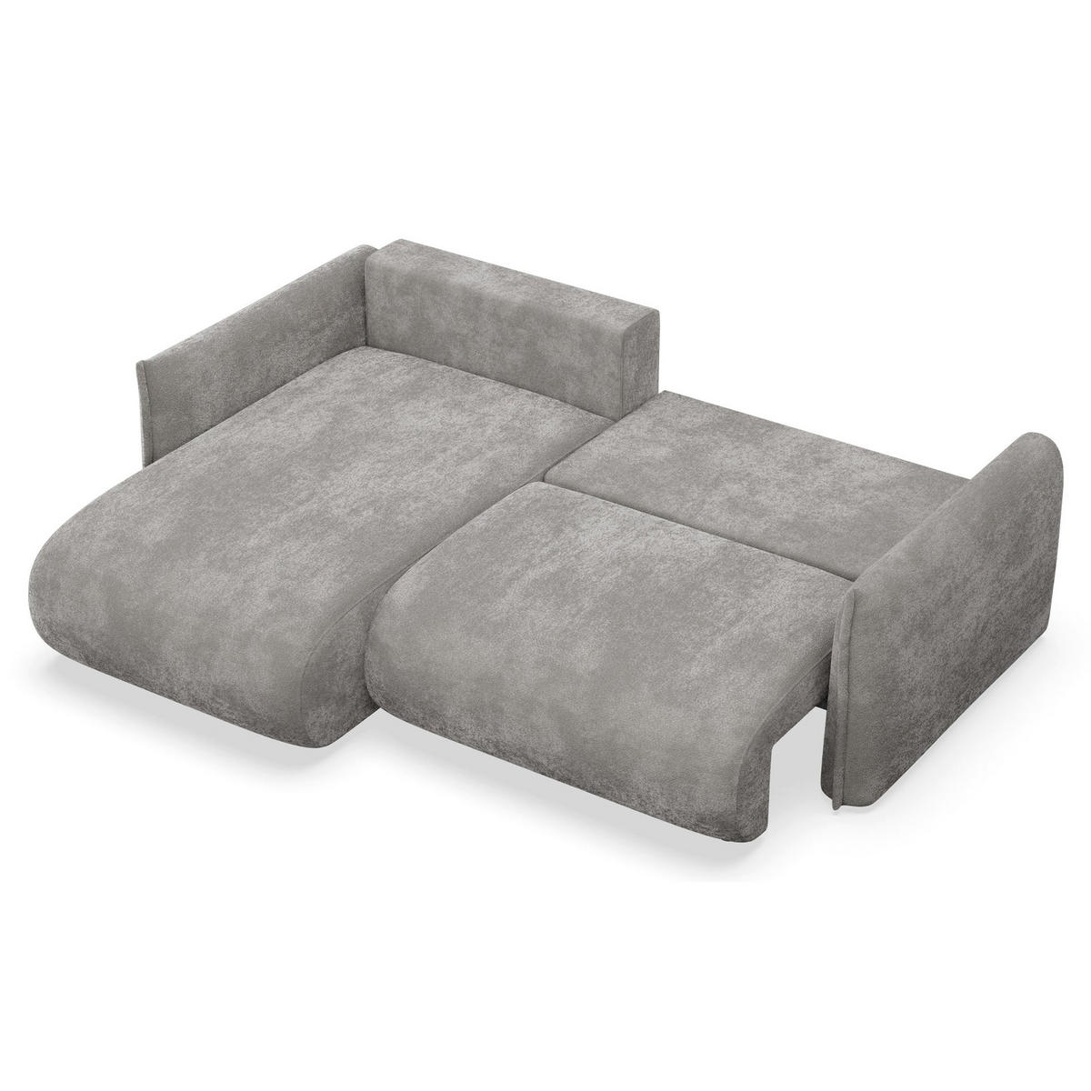 ROHOVÁ SEDAČKA Cushi, levý roh, šedá žinylka - šedá/černá, textil/plast (252/183cm) - Selsey