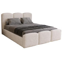 POLSTERBETT mit Bettkasten 180x200 Capri, Boucle, Creme - Creme, Holz/Textil (180/200cm) - Emporius
