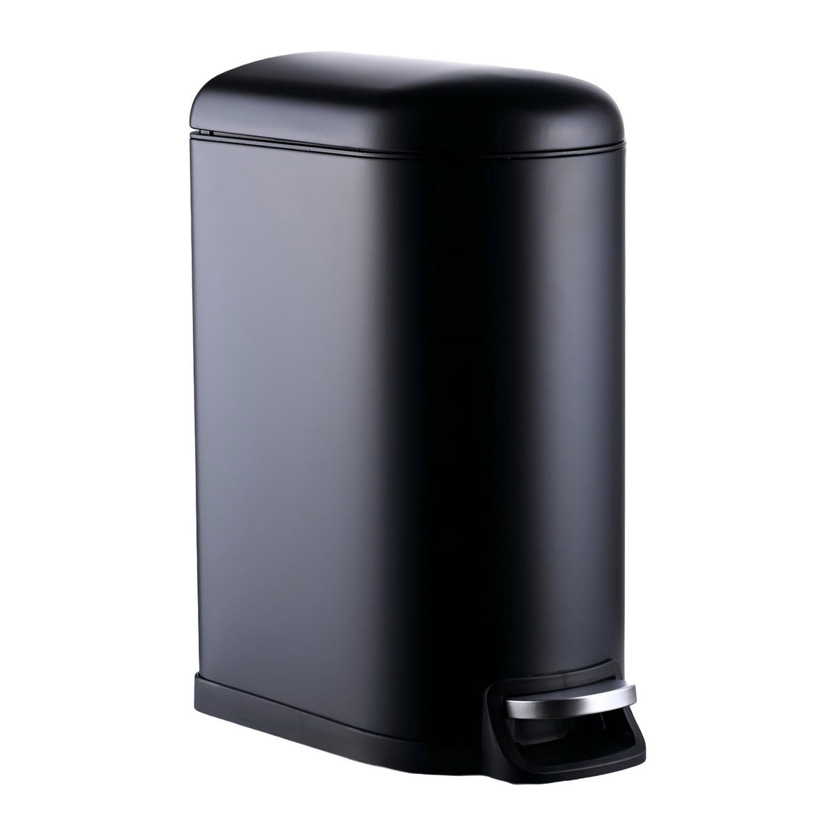 MÜLLEIMER - Schwarz, Kunststoff/Metall (18.5/39/39cm) - Relaxdays