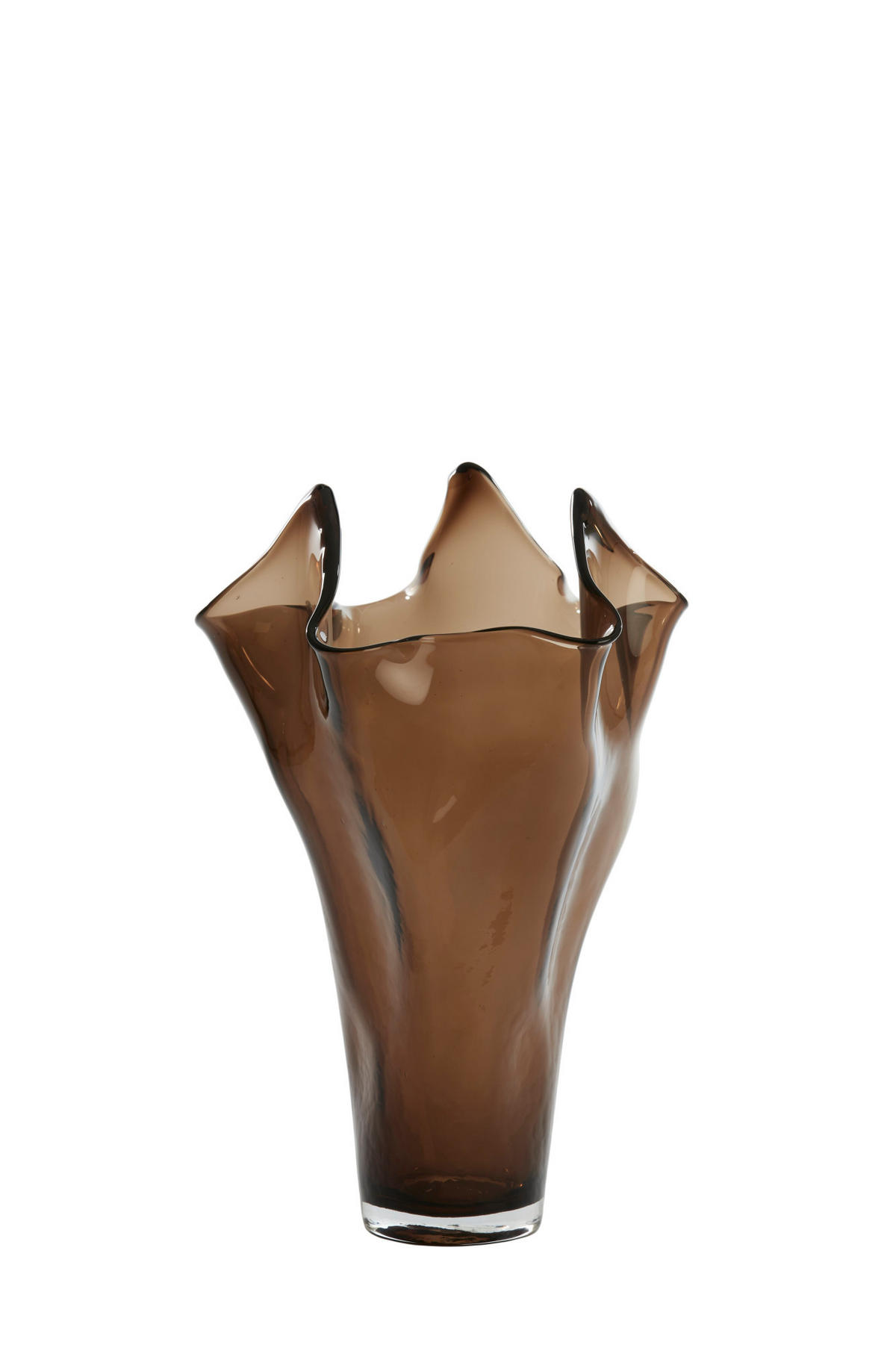 VASE Aiora Braun Ø31/46 cm - Dunkelbraun, Glas (31/46cm) - Light & Living