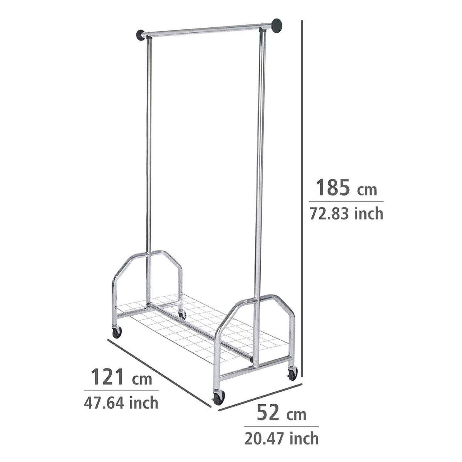 KLEIDERSTÄNDER 52/185 cm - Silberfarben, Metall (52/185/121cm)